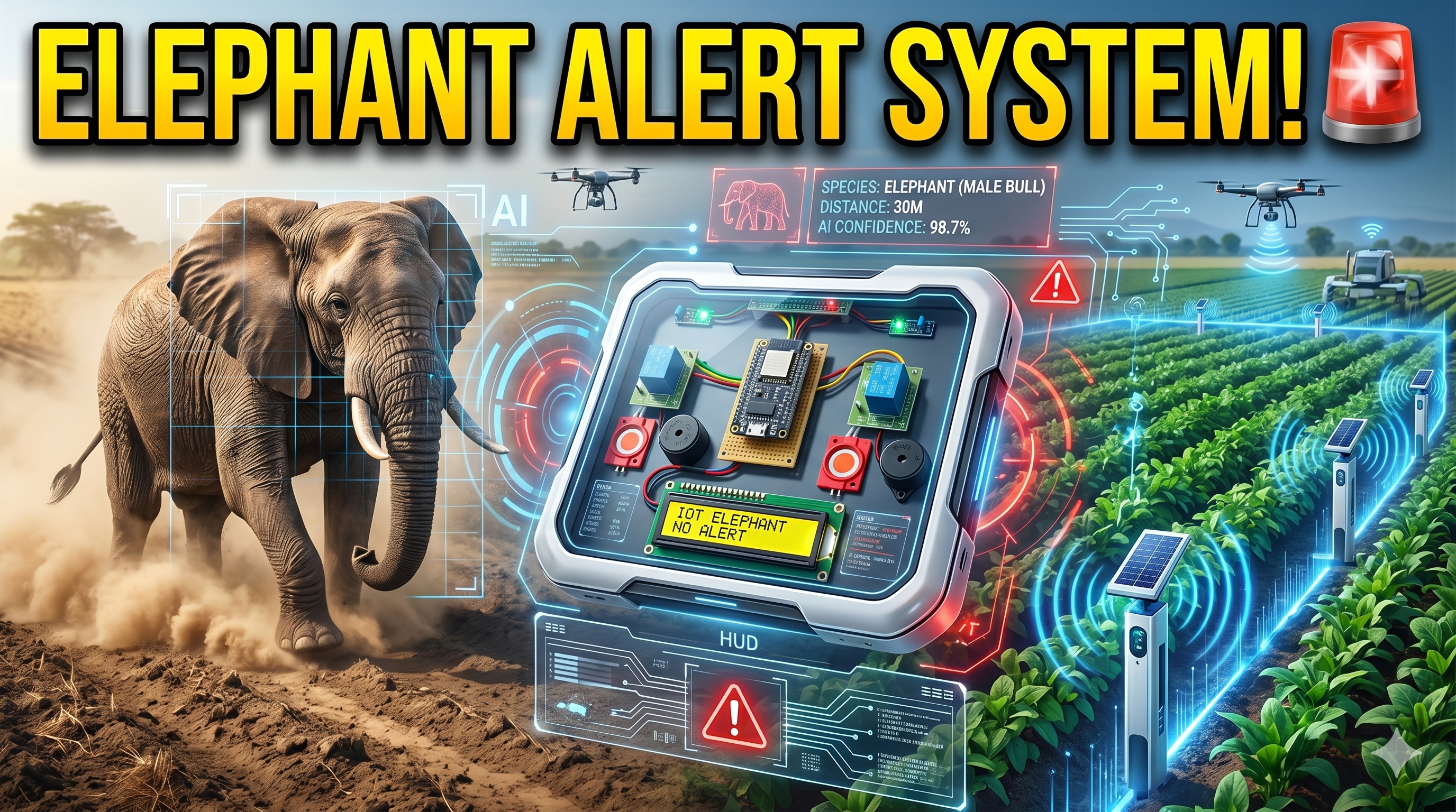 🐘 AI-Based Elephant Alert System: Smart Wildlife & Human Safety Solution